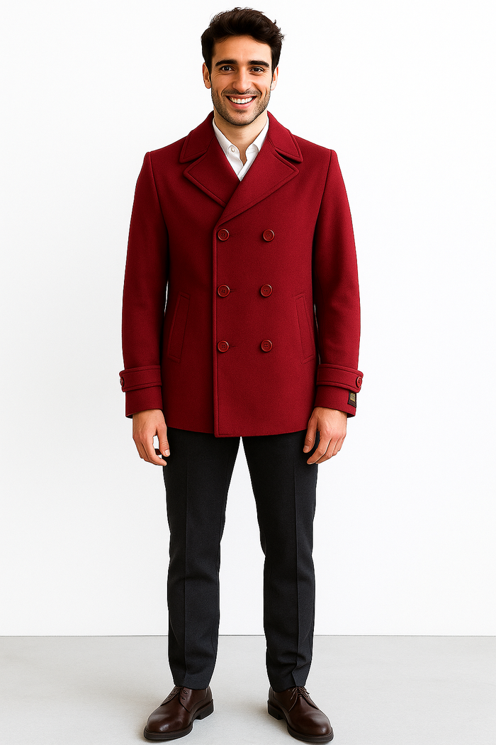 Men's Big & Tall Classic Wool Peacoat