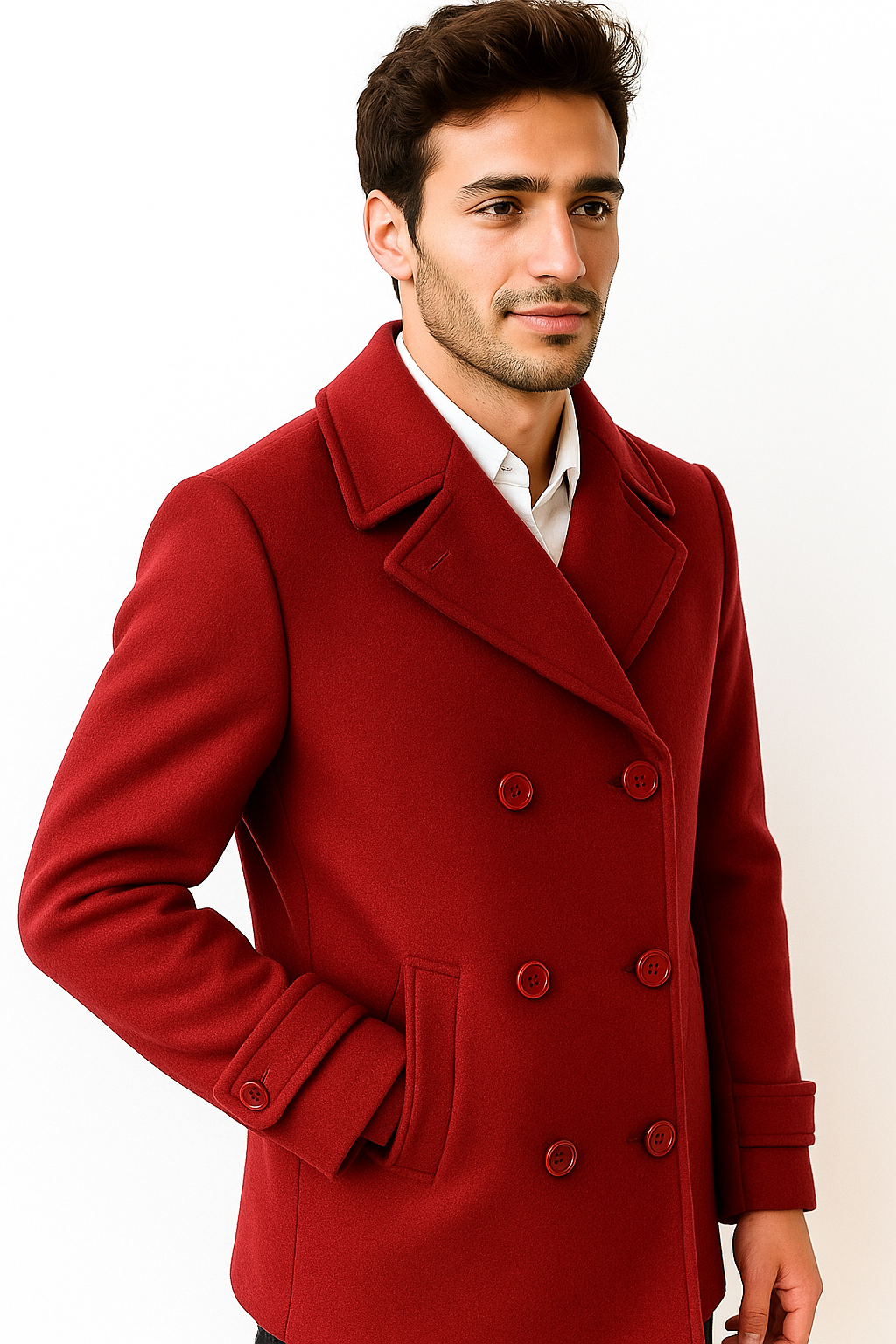 Men's Big & Tall Classic Wool Peacoat