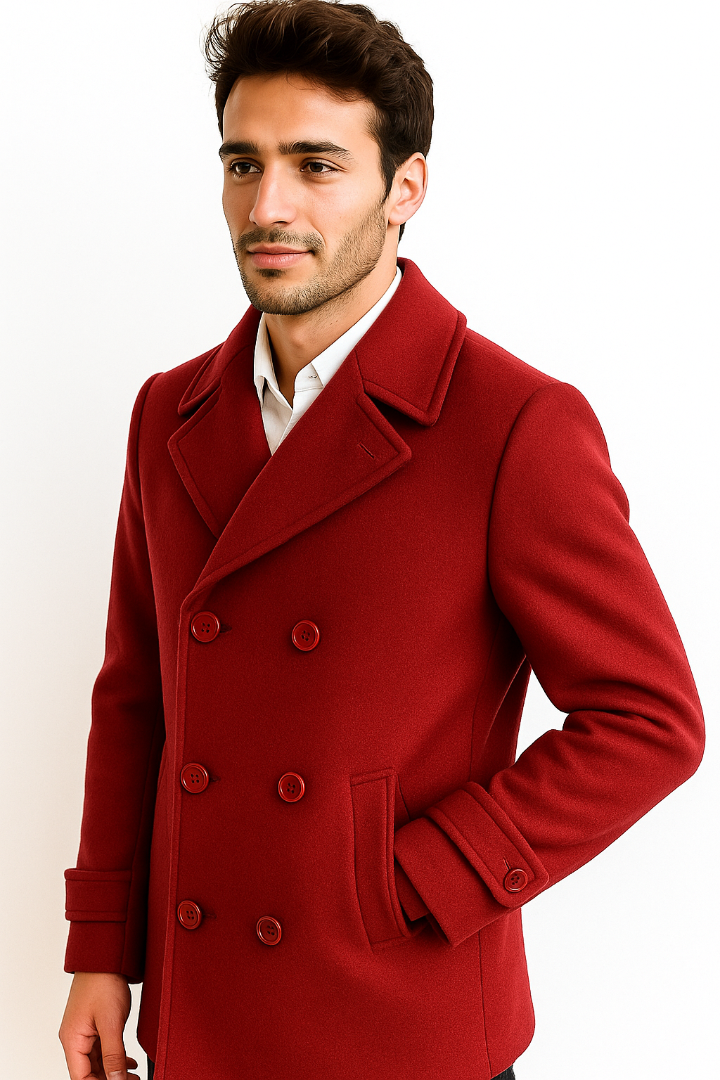 Men's Big & Tall Classic Wool Peacoat
