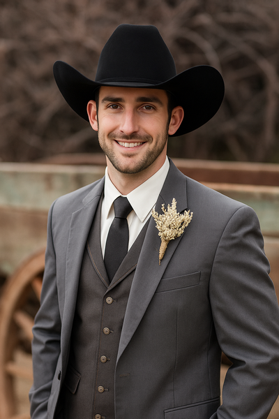 Rustic Western Cowboy Suit Jacket for Weddings