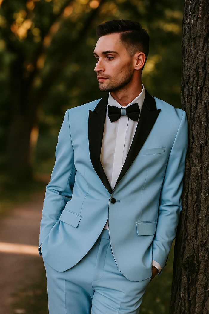 Light Blue Tuxedo - Baby Blue Tuxedo Wedding Tuxeod Suit