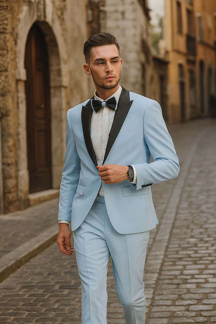 Light Blue Tuxedo - Baby Blue Tuxedo Wedding Tuxeod Suit