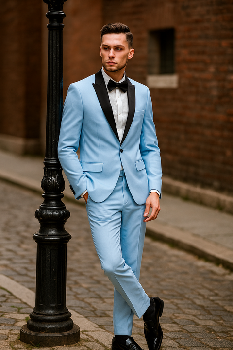 Light Blue Tuxedo - Baby Blue Tuxedo Wedding Tuxeod Suit