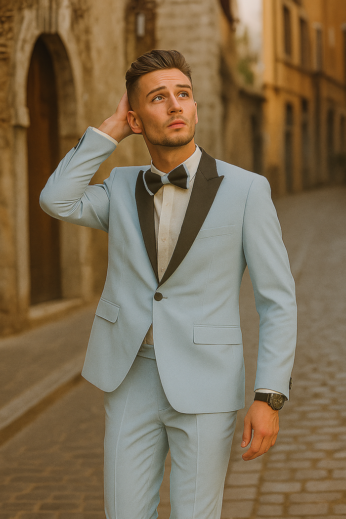 Light Blue Tuxedo - Baby Blue Tuxedo Wedding Tuxeod Suit