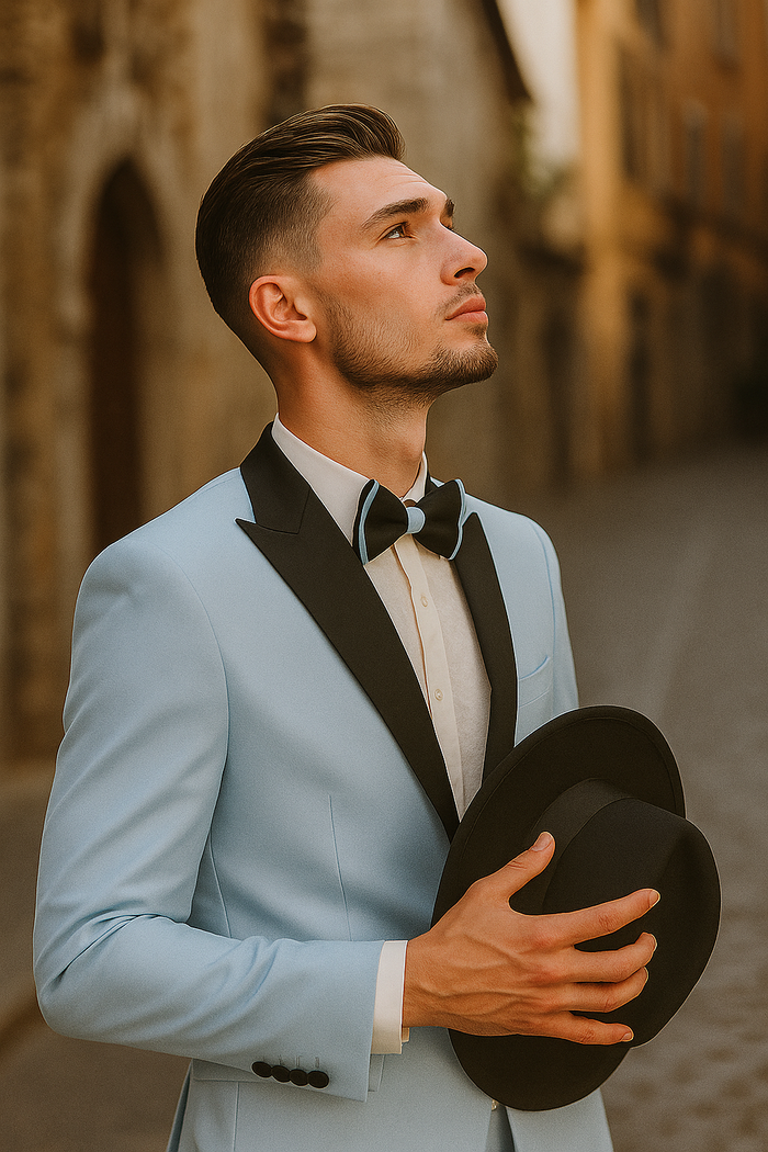 Light Blue Tuxedo - Baby Blue Tuxedo Wedding Tuxeod Suit