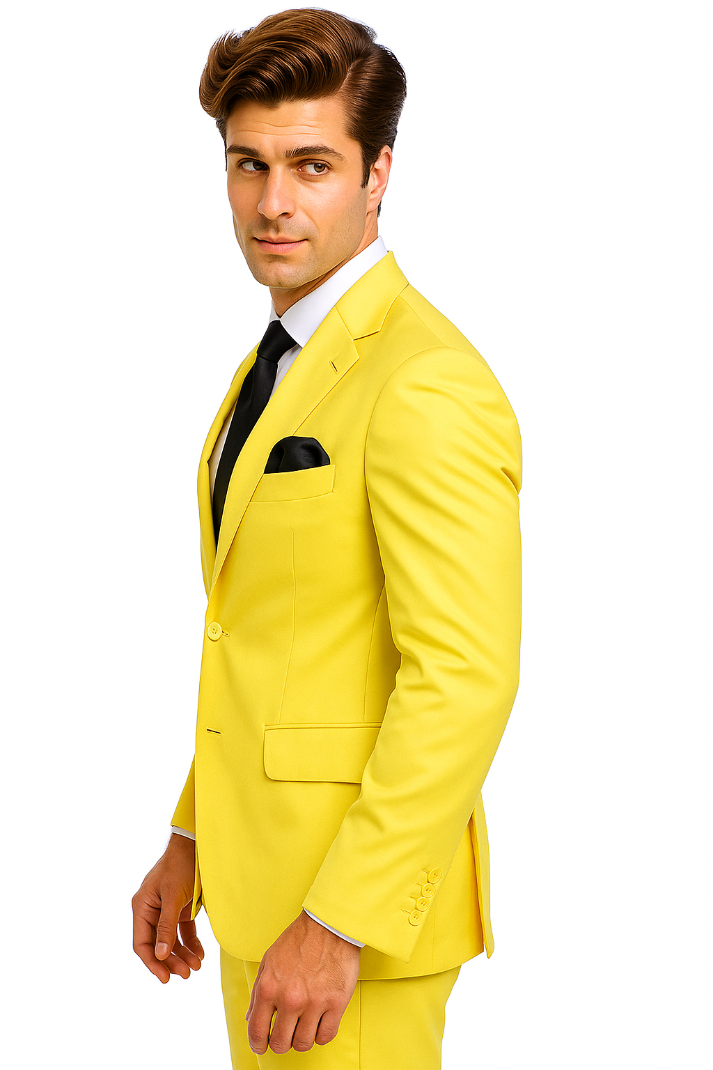 Mix and Match Suits Men's Two Button Yellow Suit Separate Any Size Jacket & Pants