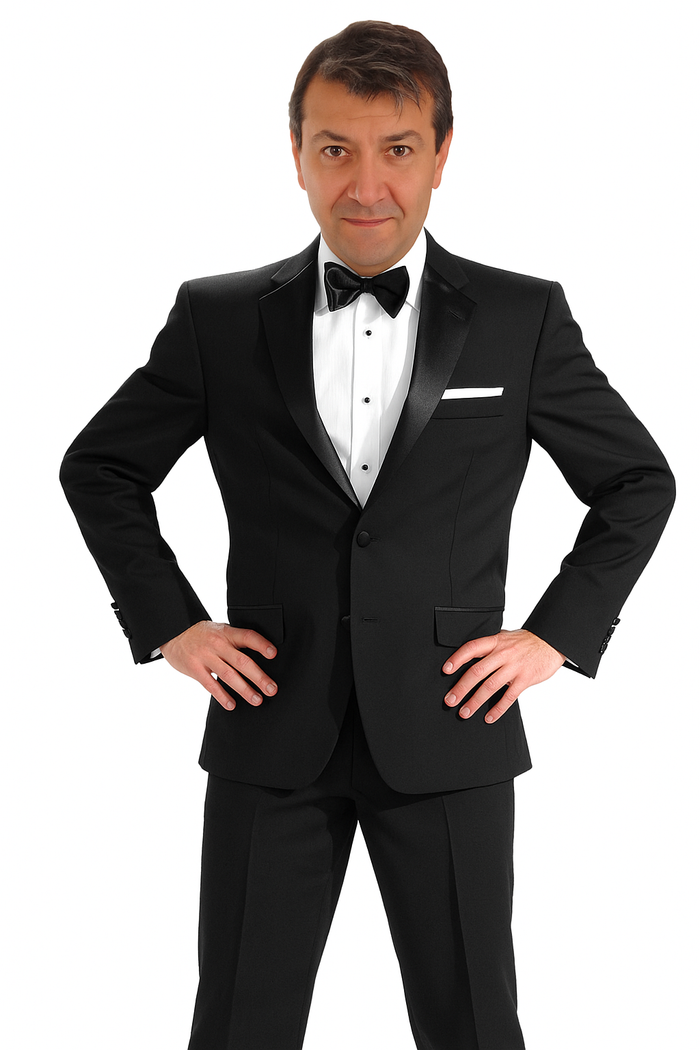 Tiglio 140s Wool 1-Button Tuxedo Black