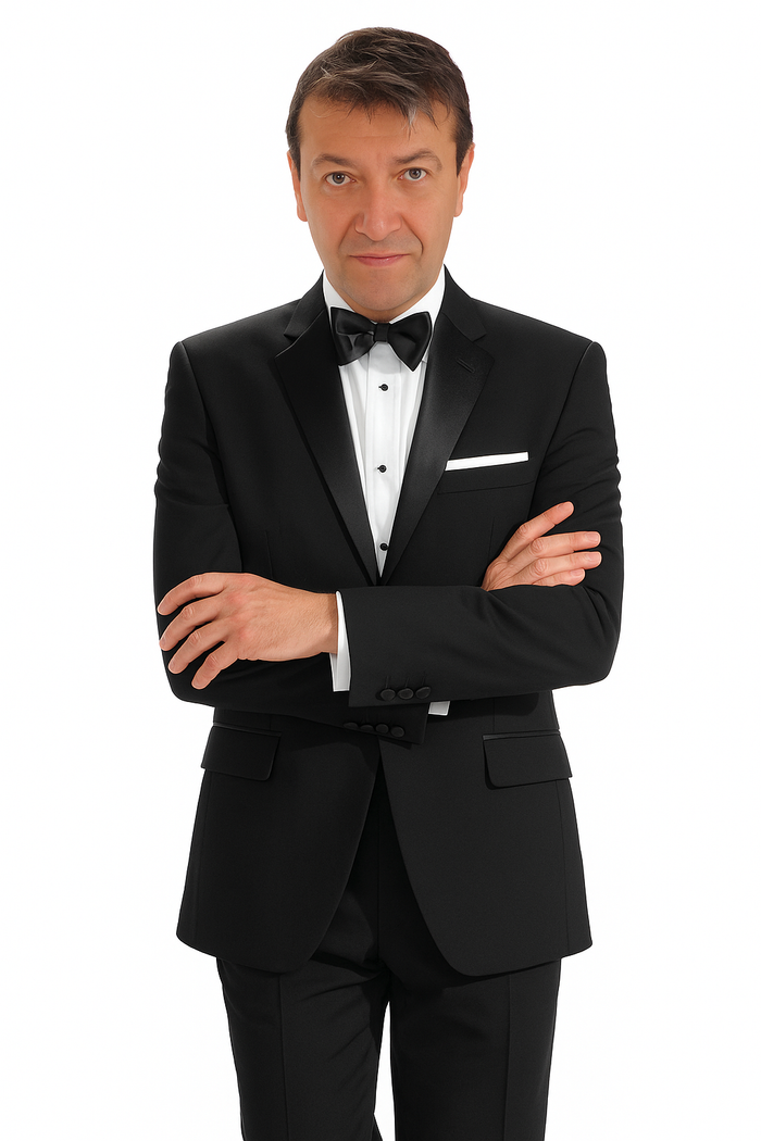 Tiglio 140s Wool 1-Button Tuxedo Black