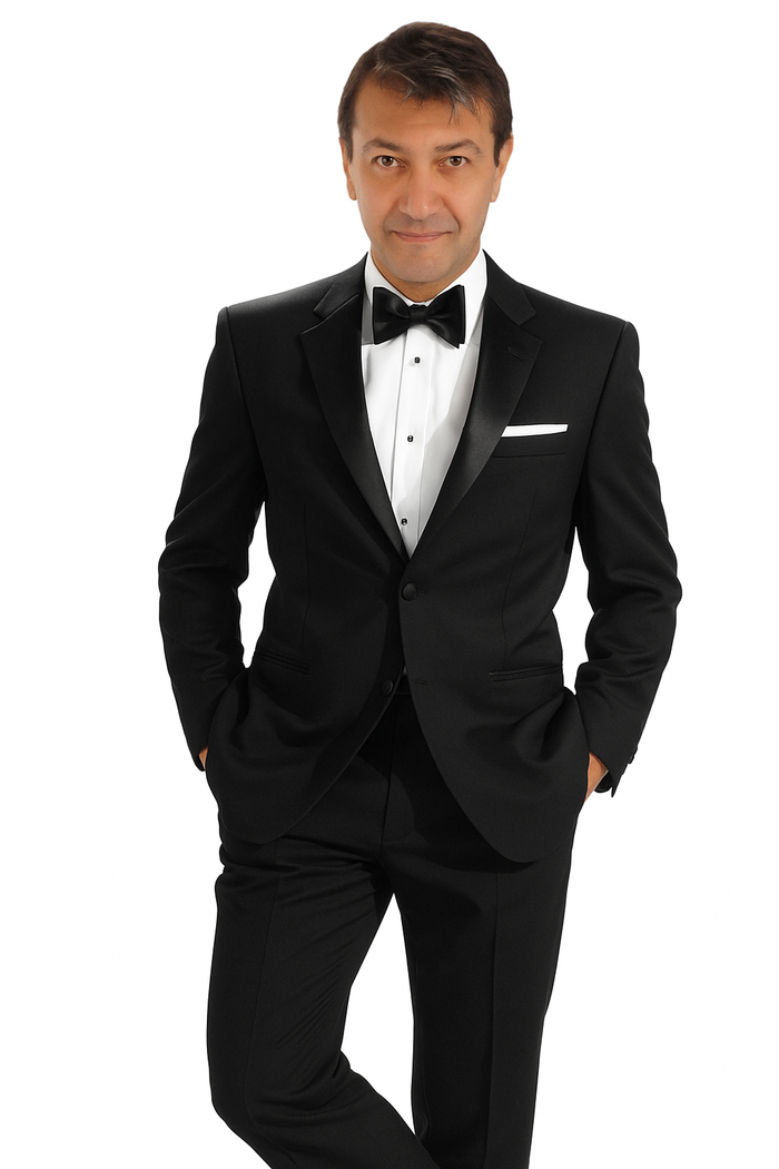Tiglio 140s Wool 1-Button Tuxedo Black