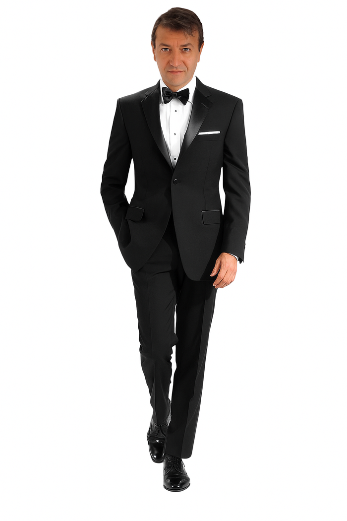 Tiglio 140s Wool 1-Button Tuxedo Black
