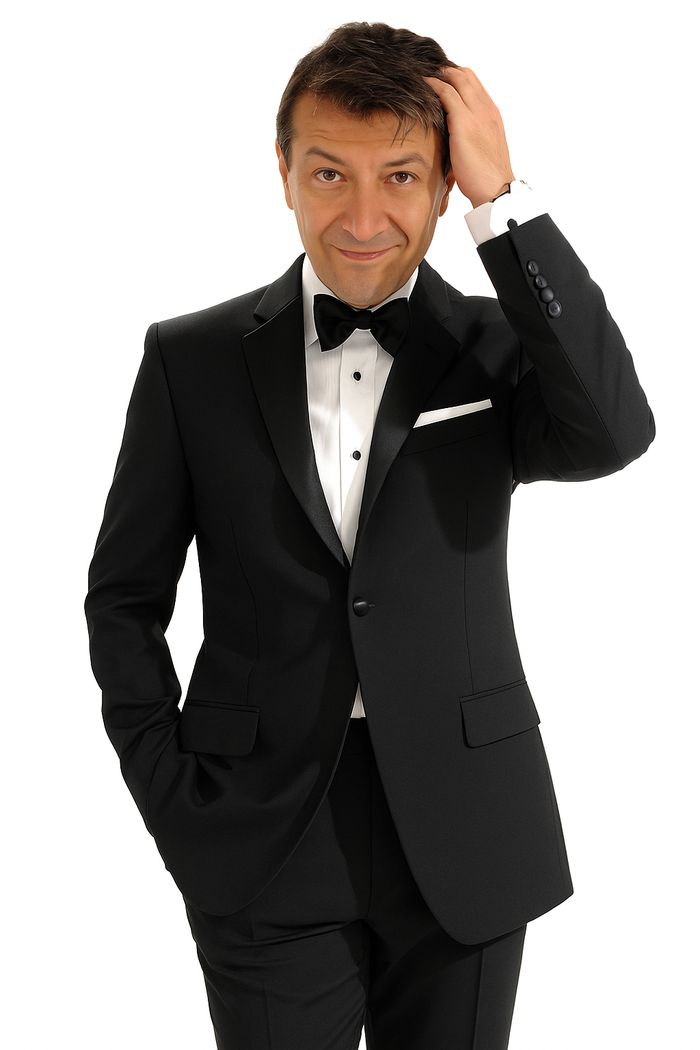 Tiglio 140s Wool 1-Button Tuxedo Black