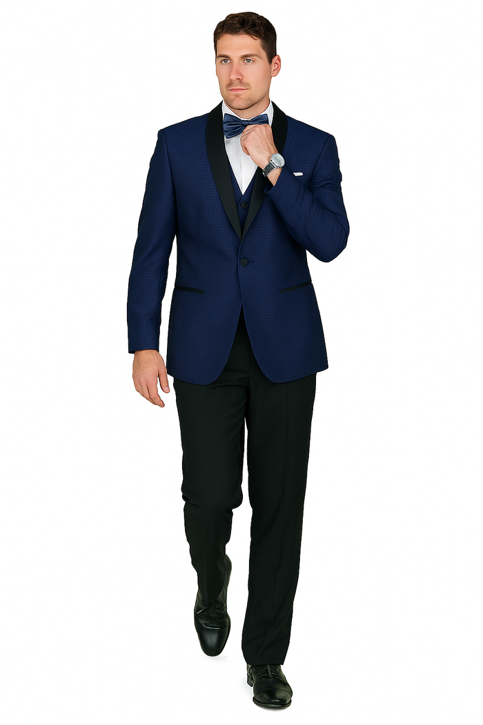 Arlan French-Blue One-Button Tuxedo