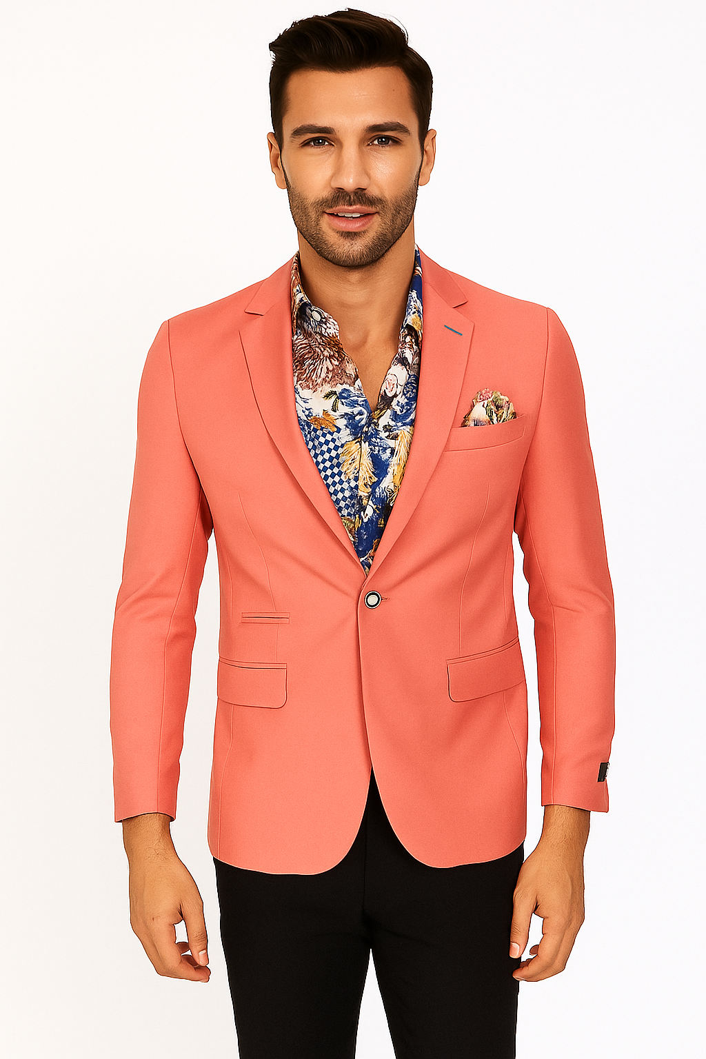 Coral Slim Fit Sport Coat