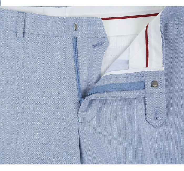 Men's Slim Fit Light Blue Suit, Notch Lapel, 2-Piece
