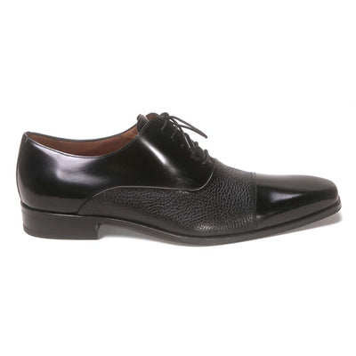 Mezlan Black Deer Skin Oxford Shoes for Men