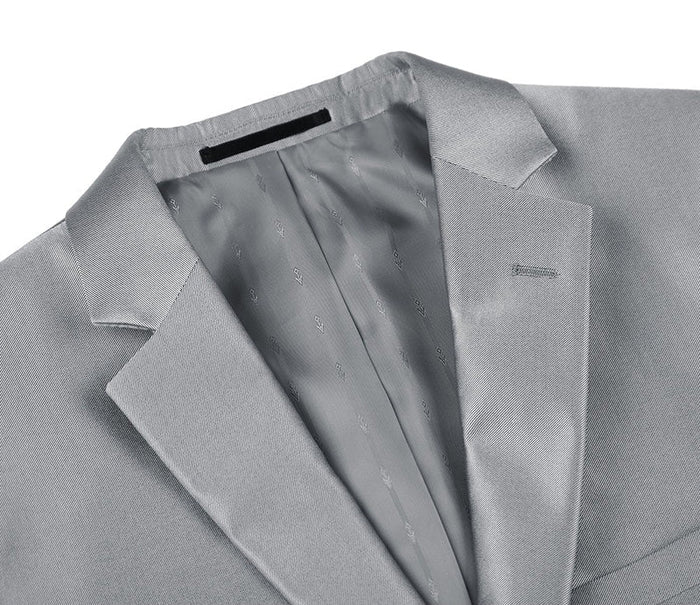Gray Sharkskin Italian Slim Suit by Renoir