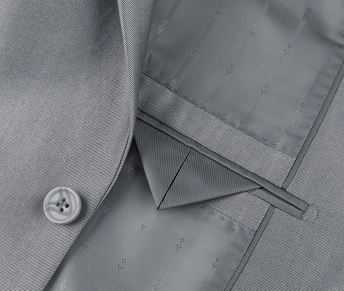 Gray Sharkskin Italian Slim Suit by Renoir