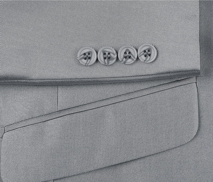 Gray Sharkskin Italian Slim Suit by Renoir
