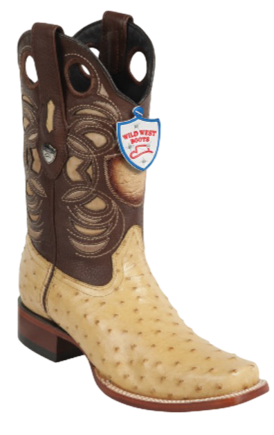 Wild West Ostrich Rodeo Orix Boots