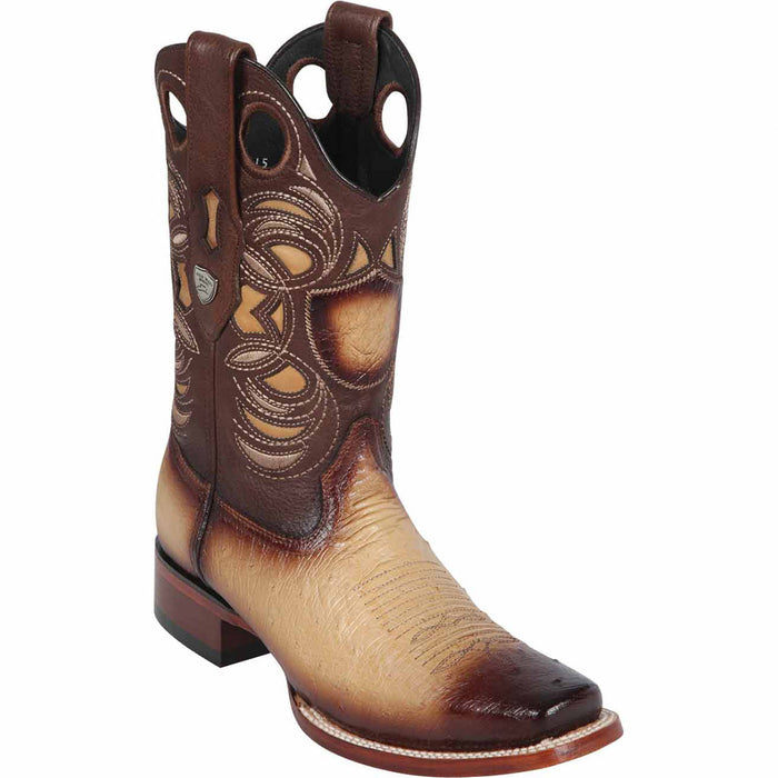 Oryx ostrich square toe boots