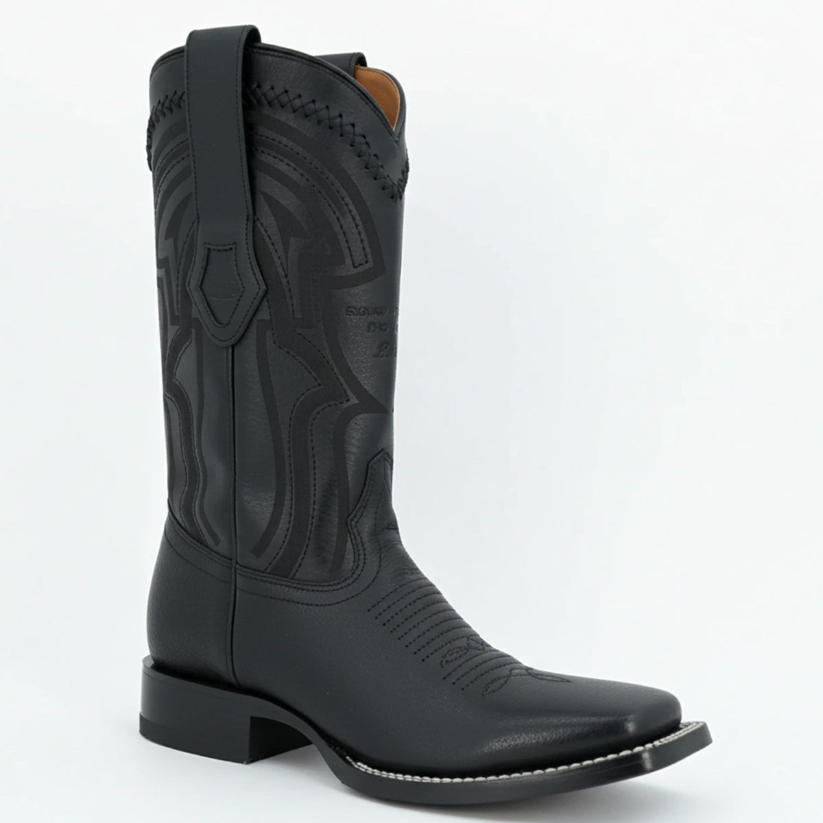 Wild West Grisly Black Western Square Toe Cowboy Boots