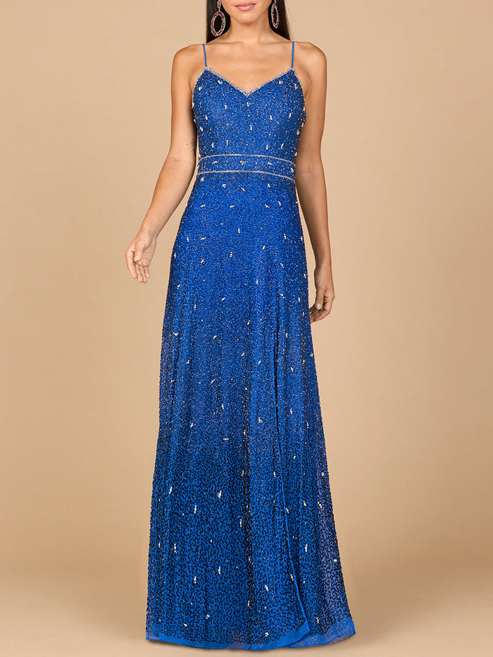 Lara 29033 Ombre Beaded Prom Dress