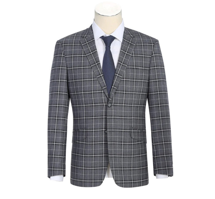 Lozano Gray Check Regular Fit 2-Piece Suit