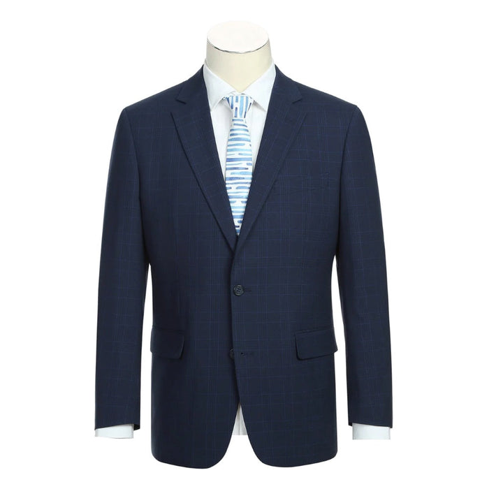 Lozano Collection Two Piece Blue Check Suit