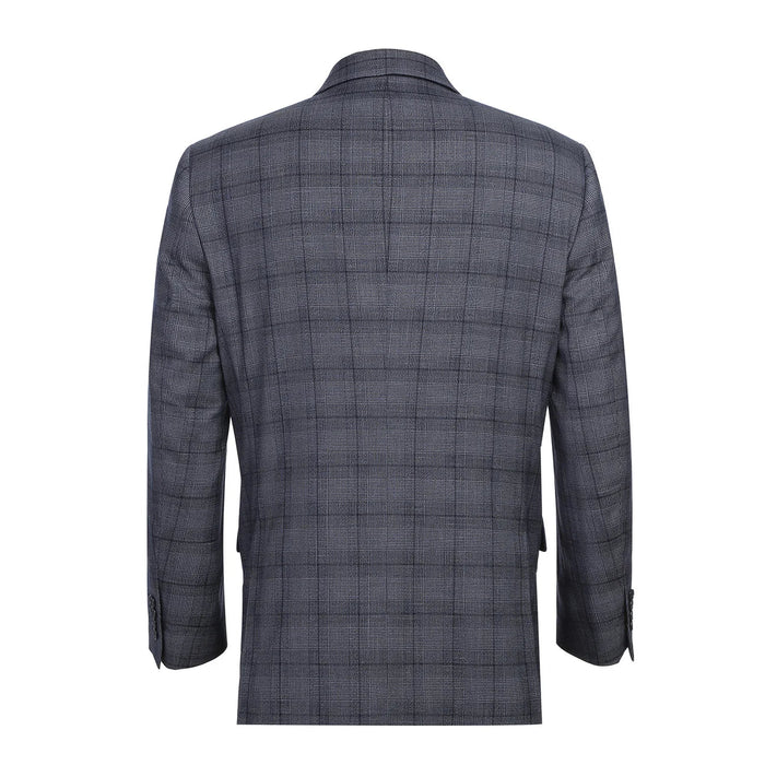Gray Windowpane 2 Piece Suit by Lozano Collection