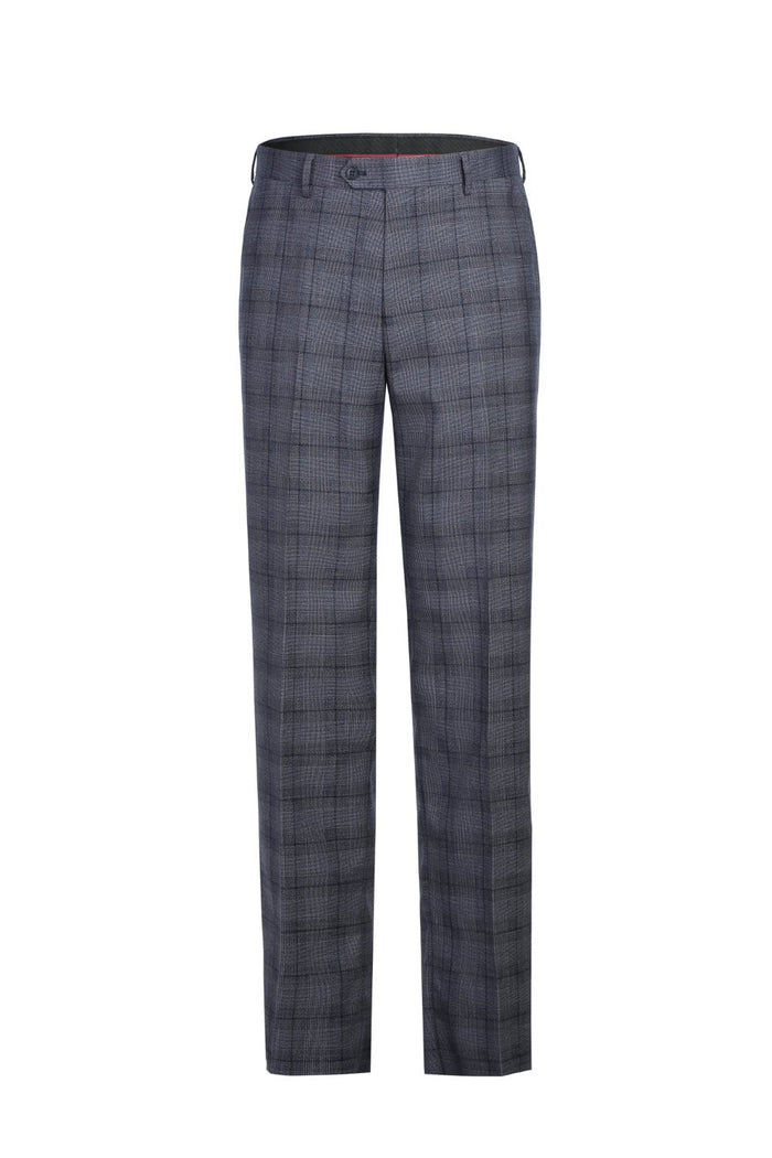 Gray Windowpane 2 Piece Suit by Lozano Collection