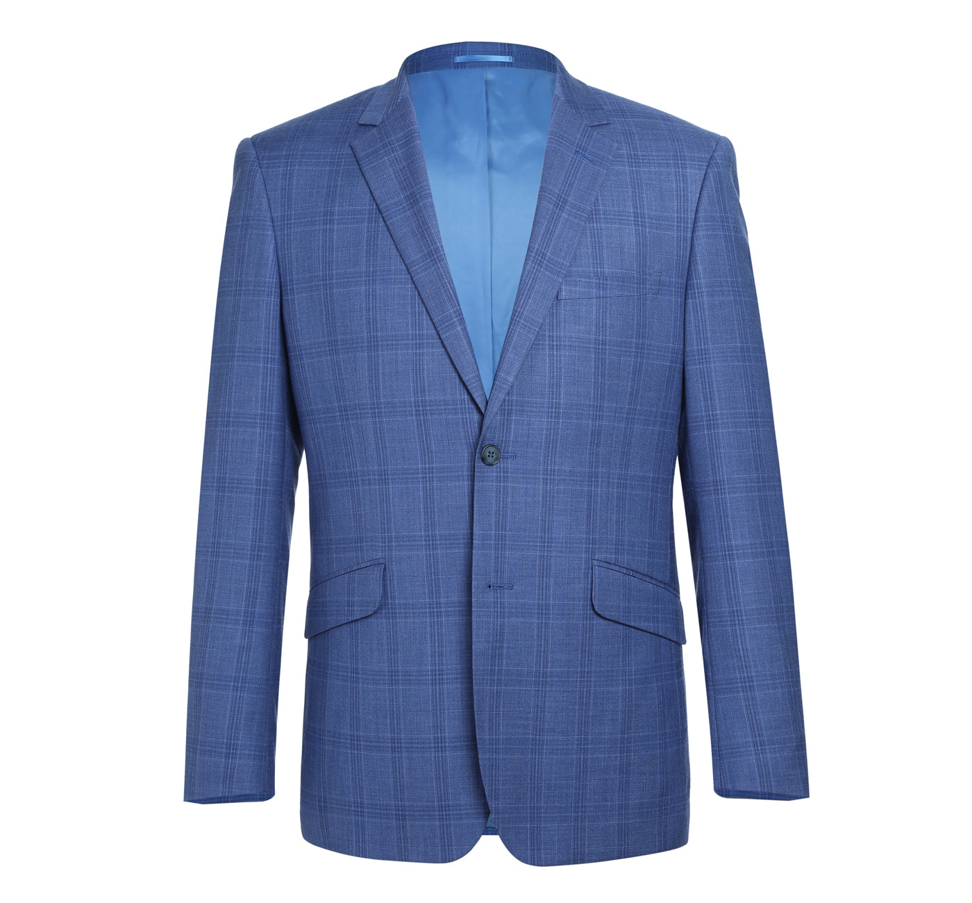Men's Slim Fit Windowpane 2-Piece Stretch Suit