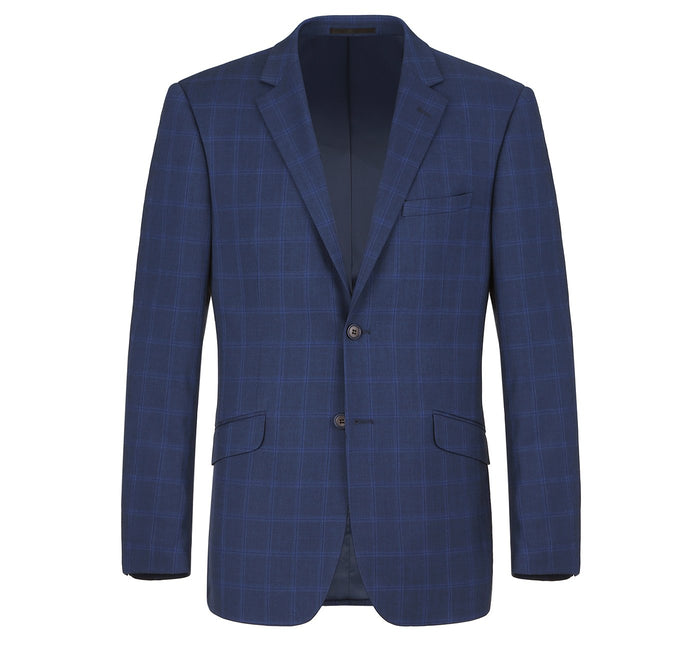 Men's Slim Fit Single Breasted Check Suit