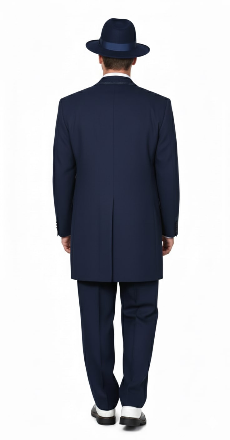 1920s Navy Blue Zoot Suit Classic 3-Piece