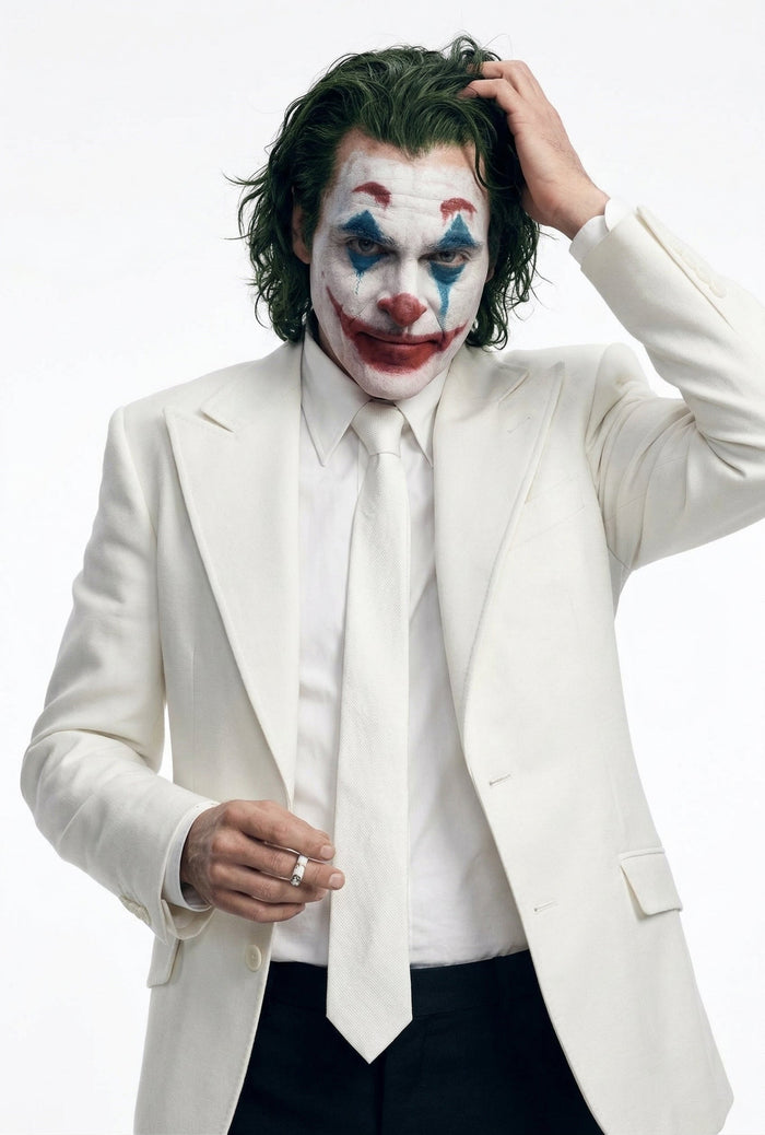 Men’s White Blazer Joker Folie à Deux Arthur Fleck Inspired Jacket – Classic Formal Party Blazer, Elegant Evening Wear, Stylish Costume Blazer