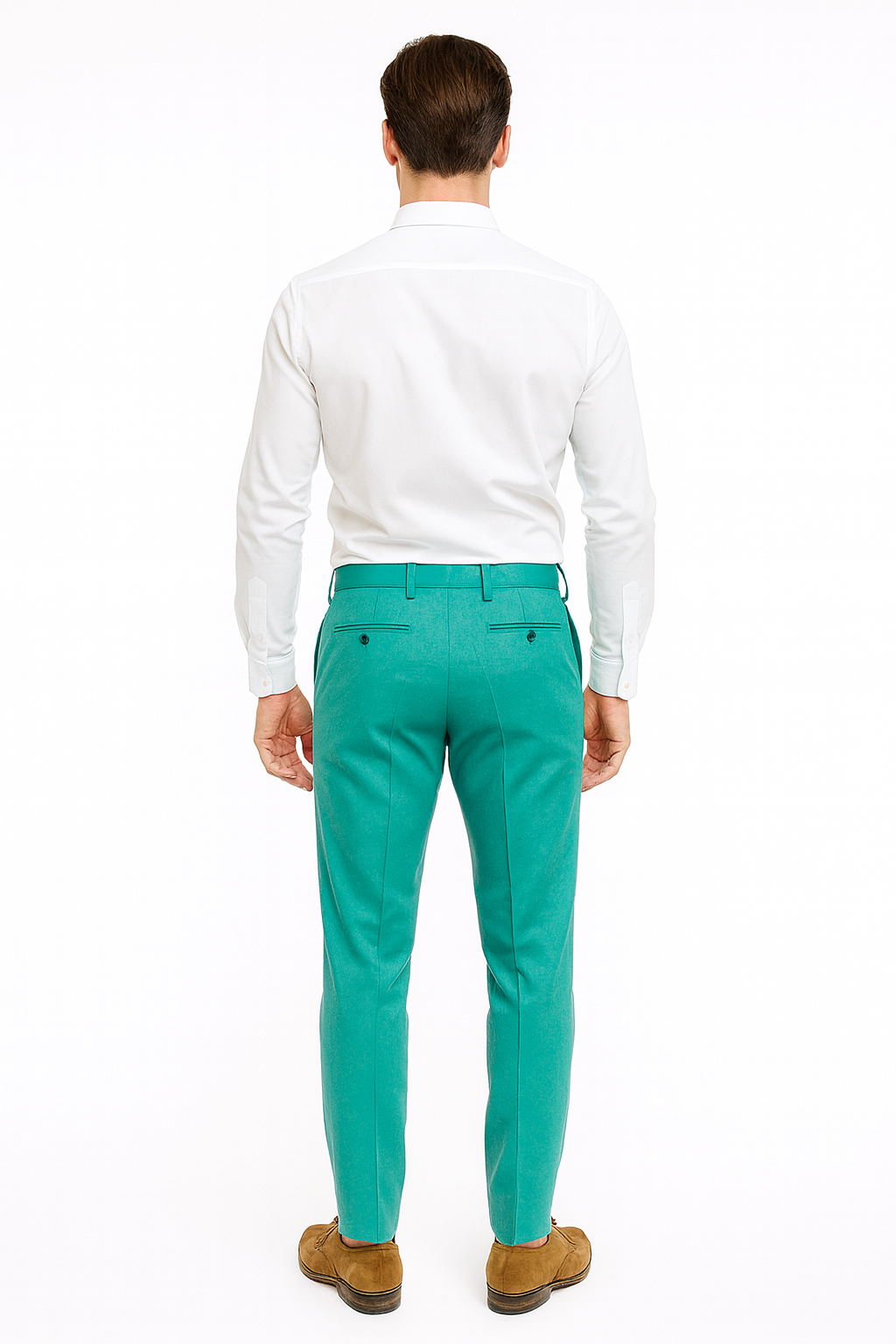 Men’s Aqua Slim Fit Dress Pants - Turquoise