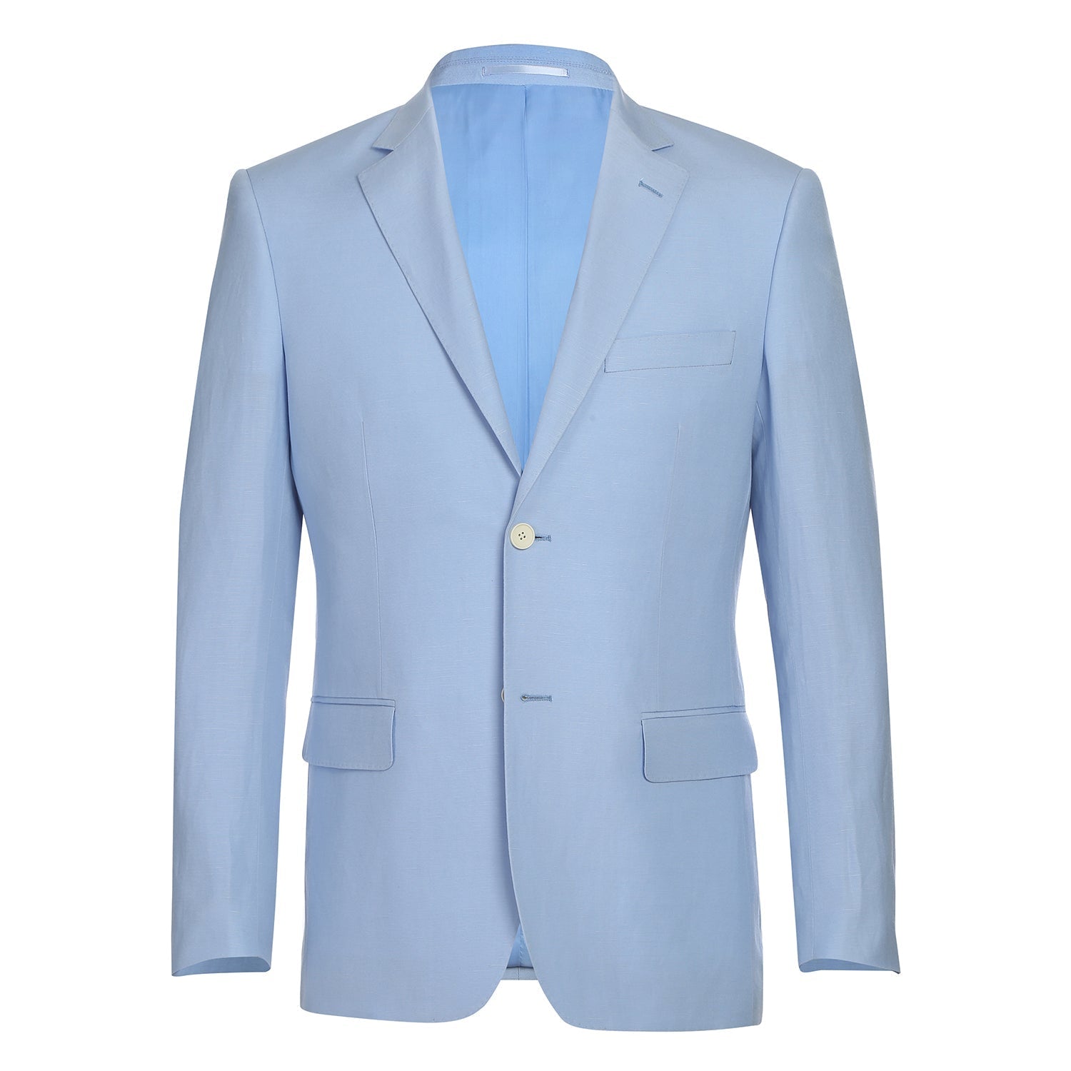 Slim Fit Checked Linen Suit for Men by Renoir