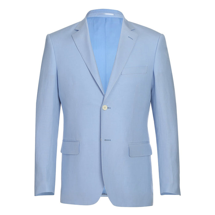 Slim Fit Checked Linen Suit for Men by Renoir