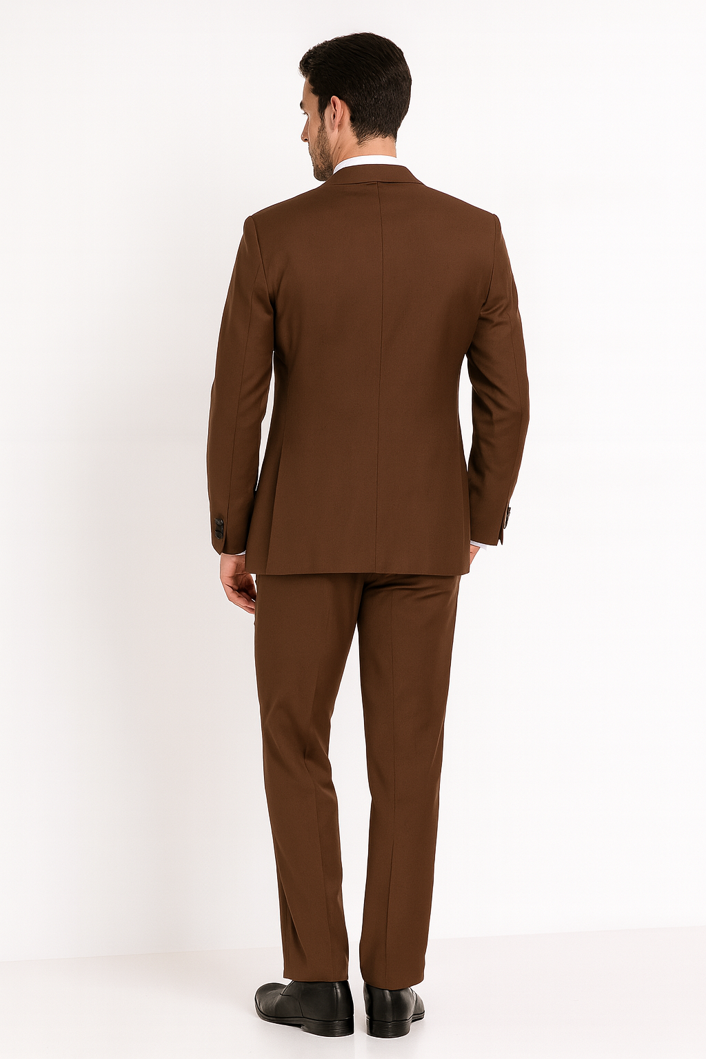 Men’s Light Brown Tuxedo with Black Satin Lapel