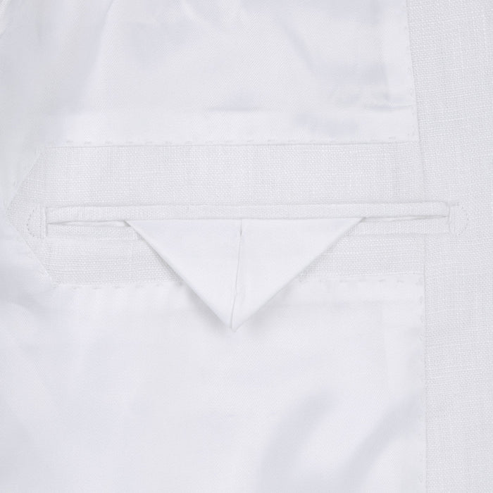 Linen Suit 2 Piece, 2 Buttons, Regular Fit - White