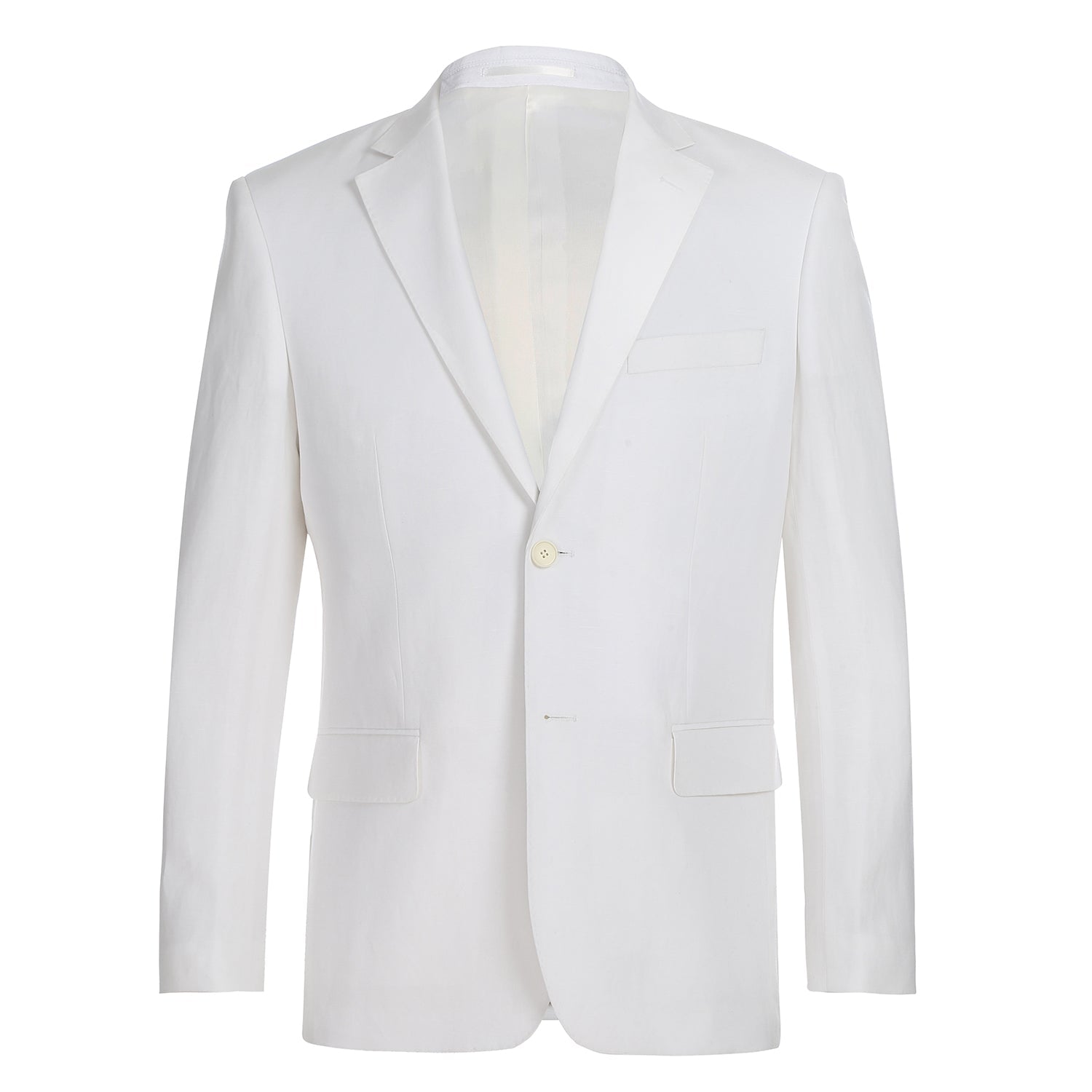 611-2 Men's Slim Fit Checked Linen Suit