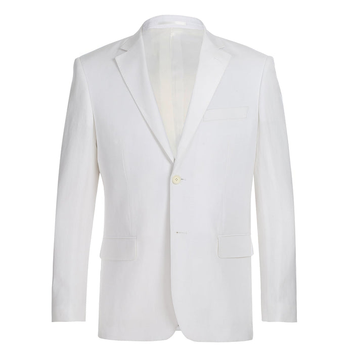 611-2 Men's Slim Fit Checked Linen Suit