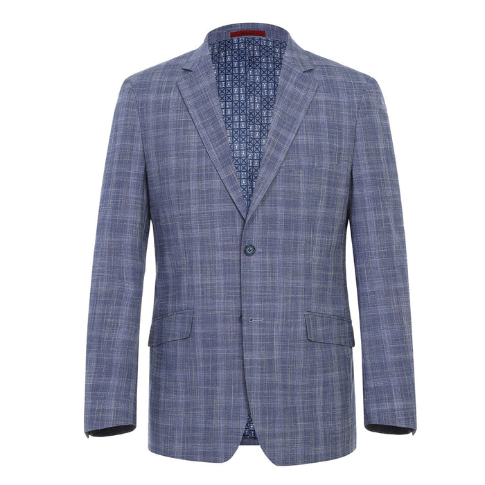 Men's Slim Fit Checked Suit by Renoir