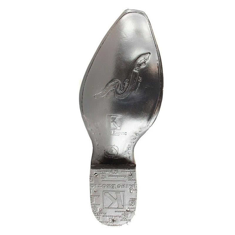 King Exotic Black Eel Snip Toe Boots for Men