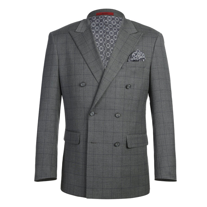 Men's Double-Breasted Slim Fit Suit 293-44