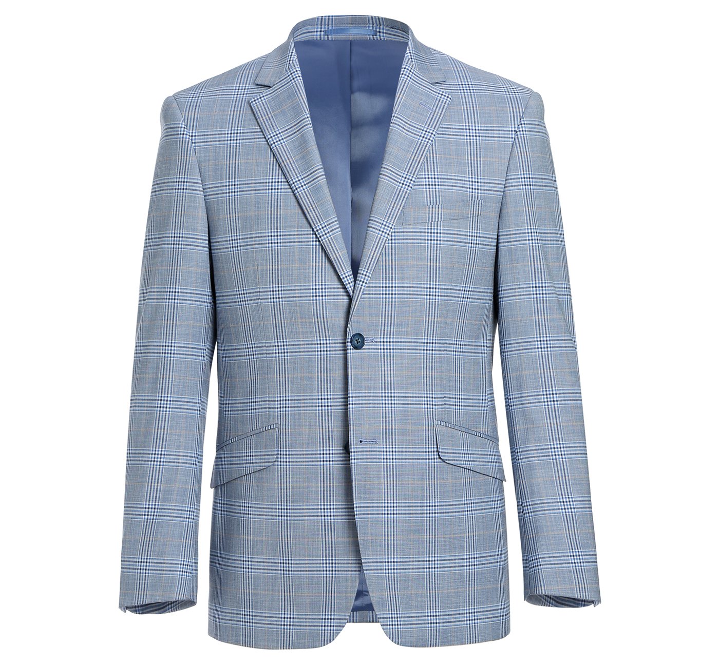 Slim Fit Stretch Windowpane Suit by Renoir