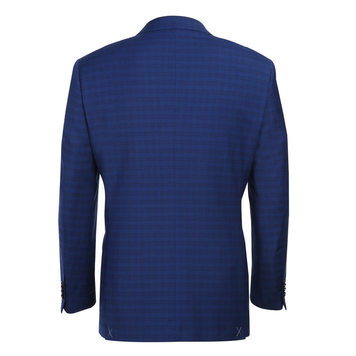 Men's Classic Fit Wool Blend Checked Suit by Renoir