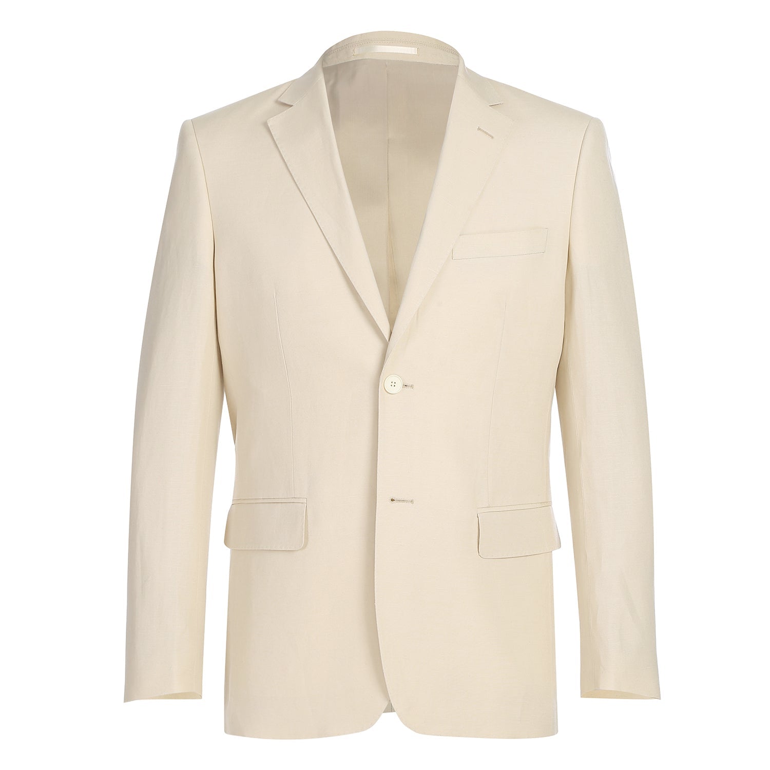 Slim Fit Checked Linen Suit 611-6 by Renoir