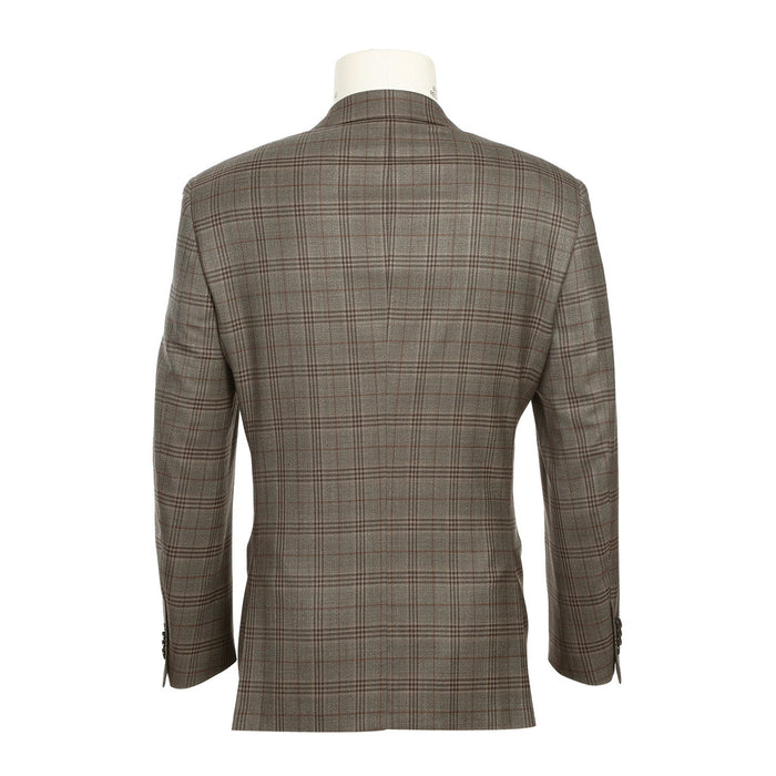 Men's Slim Fit Wool Checked Suit by Renoir