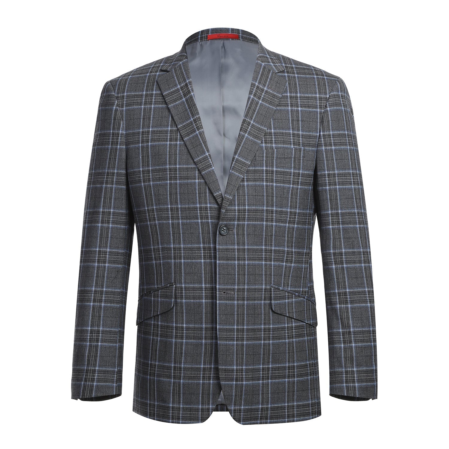 Men's Slim Fit Checked Suit by Renoir