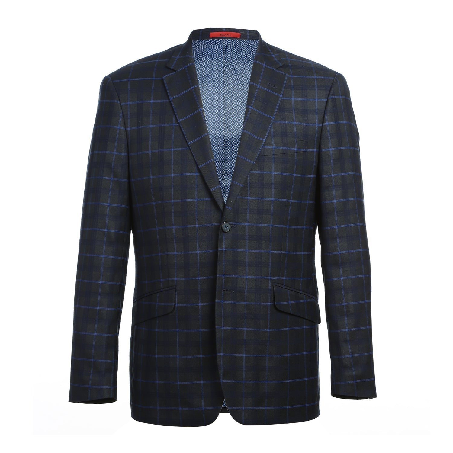 Men's Checked Classic Fit Suit by Renoir